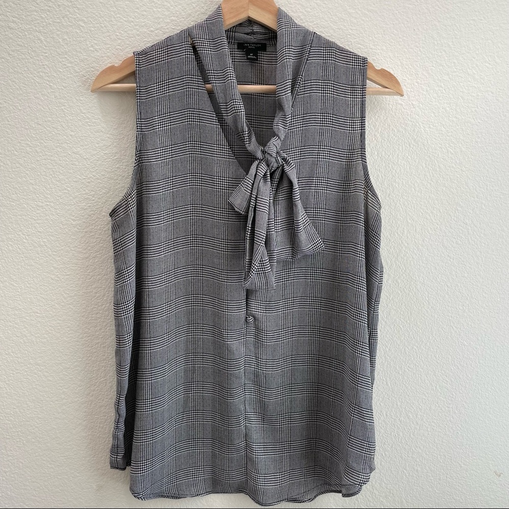 Ann Taylor office bow blouse